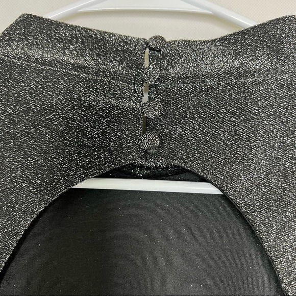 Top Shop Womens Long Sleeve shimmer‎ open back dress Size 8 - Picture 6 of 9